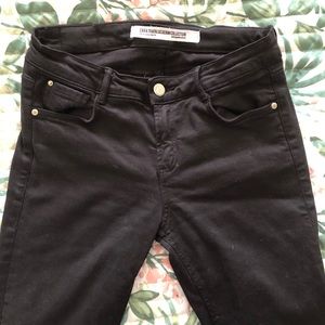 Zara trafaluc denim black jeans
